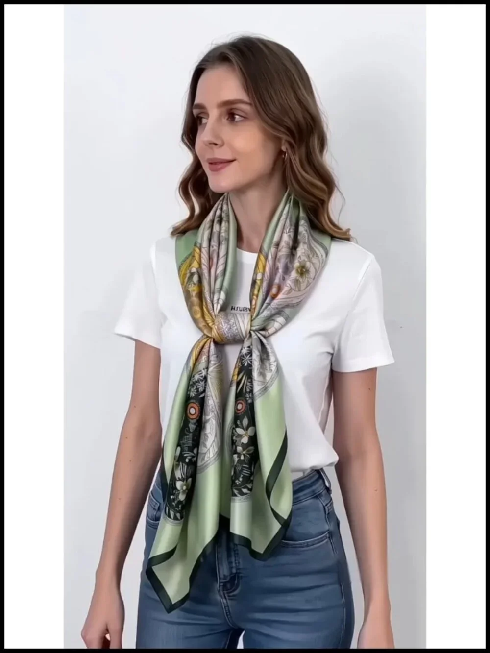 100% Polyester Satiny Lightweight Long Scarf Shawl